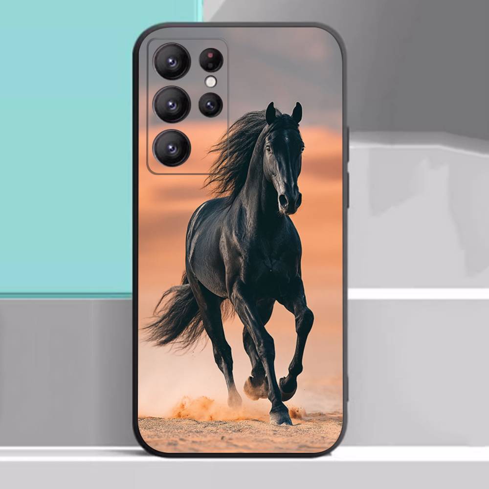 Horse Animal Case For Samsung Galaxy Case S25 S23 S22 S21 S30 S20 S10 Ultra Plus FE TPU Soft Cover