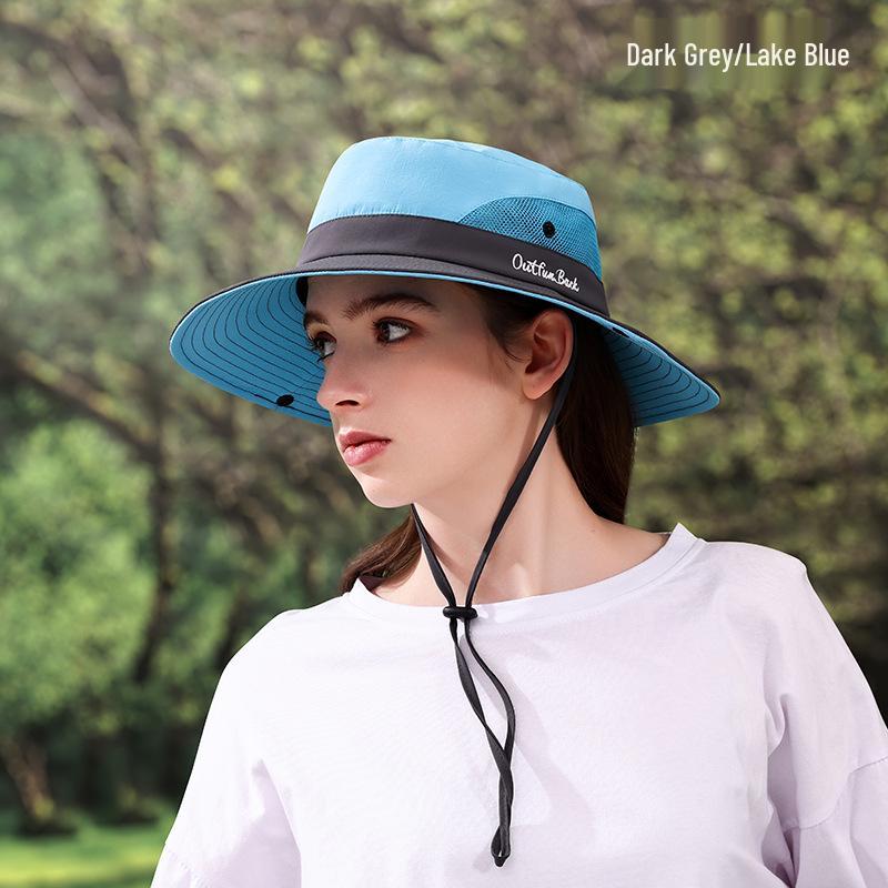 Premium Outdoor Sun Protection Mountaineering Hat - Large Brim, Breathable, Unisex