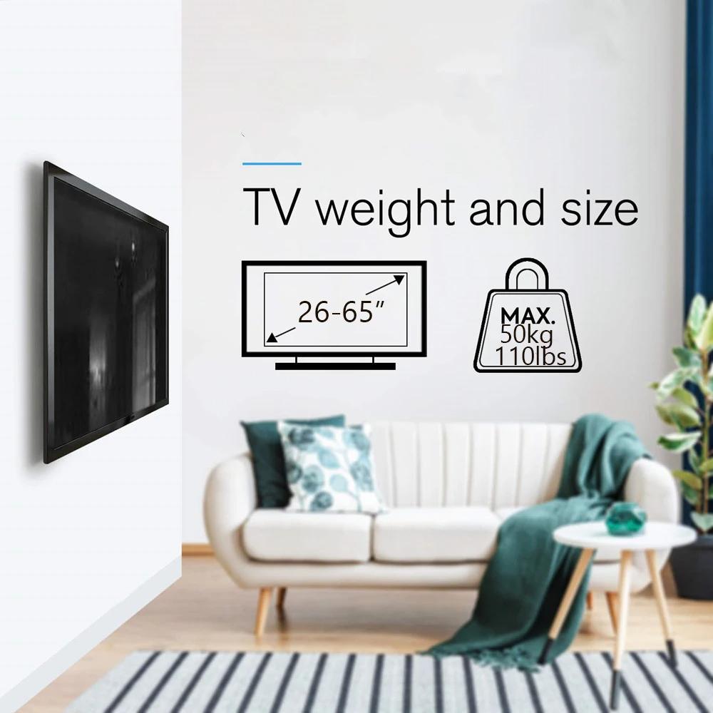 Mount Monitor Holder Adjustable Low Profile Flat TV Wall Mount For LCD LED Monitor 26-63inch TV Wall Mount Bracket Universal TV