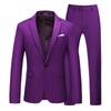 Men's Slim Business Suit Two Piece Set Solid Color Large Size Jacket Coat Party Dress