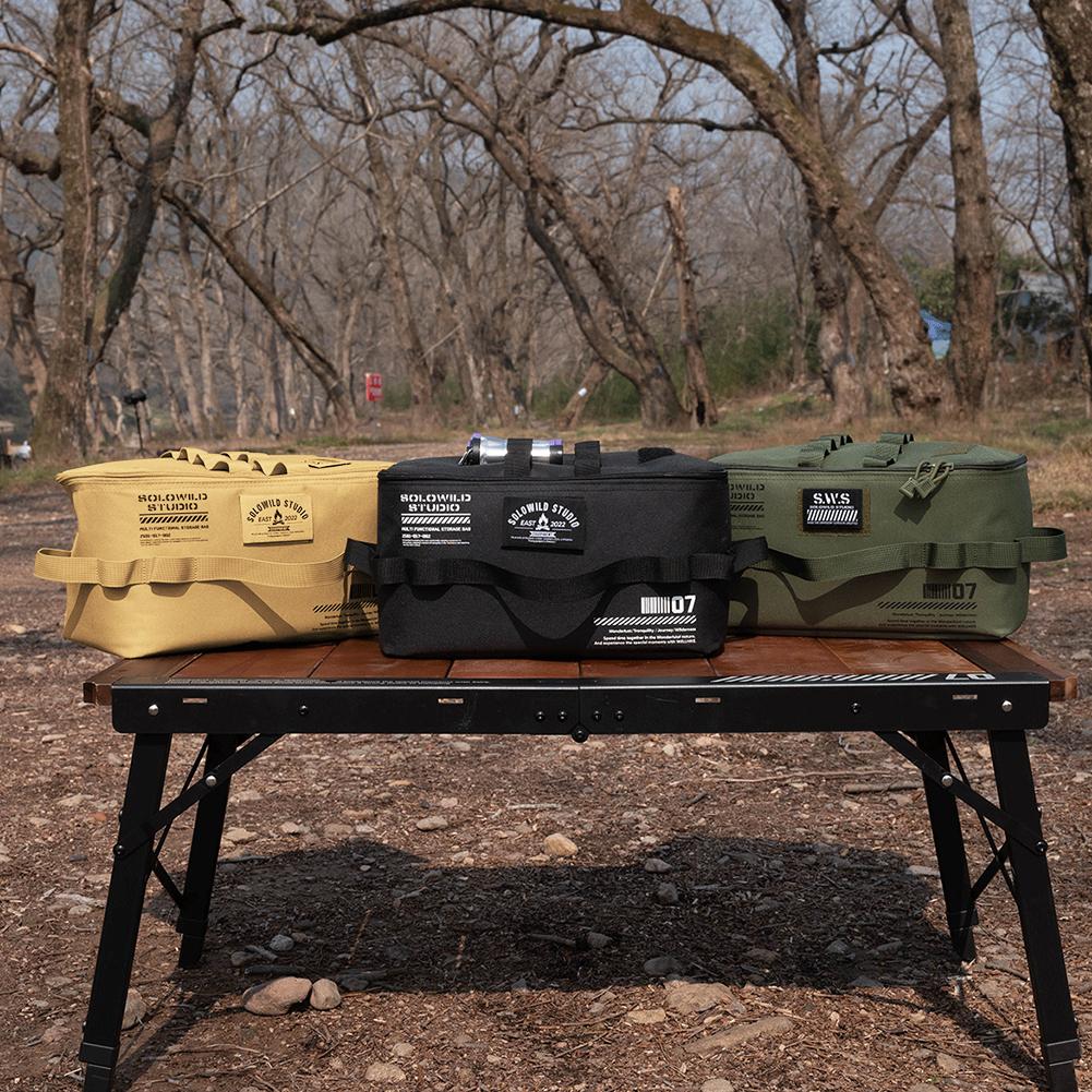 Camping Storage Bag Large Capacity Travel Tableware Handbag Versatile Tank Stove Canister Pot Carry Bag Outdoor Picnic Supplies