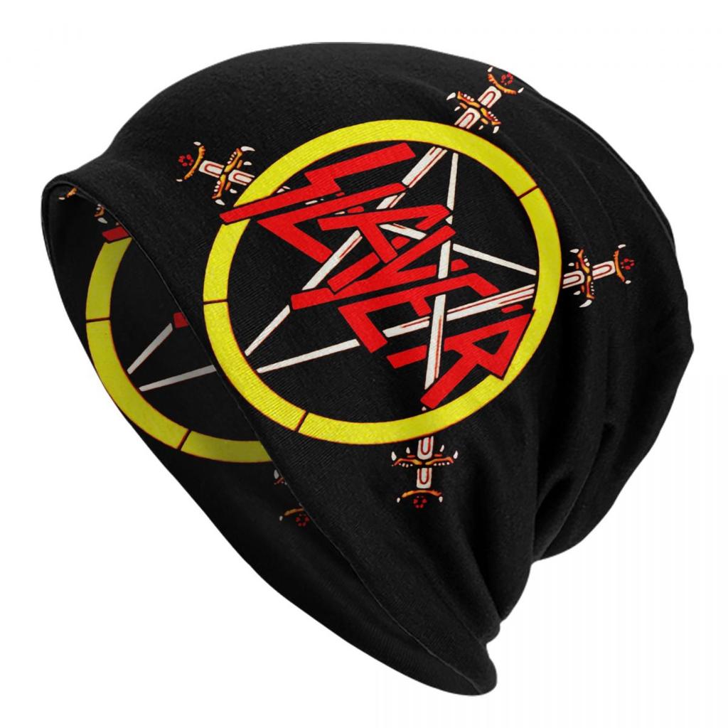 Custom Heavy Metal Rock Slayers Logo Bonnet Hat Knit Hats Unisex Women Hip Hop Unisex Band Winter Warm Beanies Cap