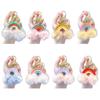 Rainbow Cloud Hairball Keychain Schoolbag Backpack Bag Charm Woven Plush Pendant Keychain Decoration Gifts for Friends