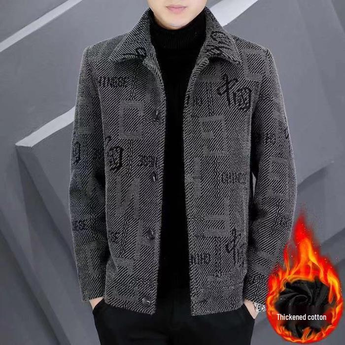 Herfst/Winter 2024 Heren Dikke Berber Fleece Lamswol Jas