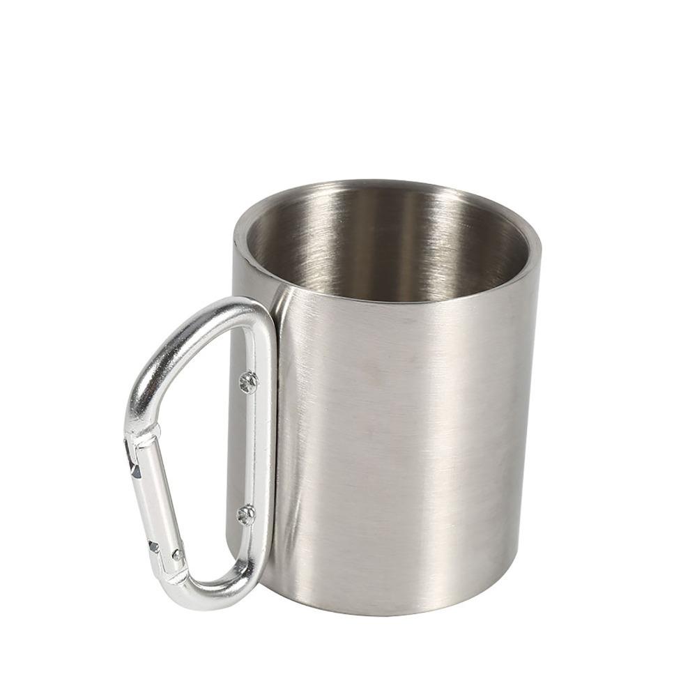 

220ml with Handle Portable Cup Sturdy Outdoor Cup Eco-friendly Hiking Cup Outdoor Sports срібний