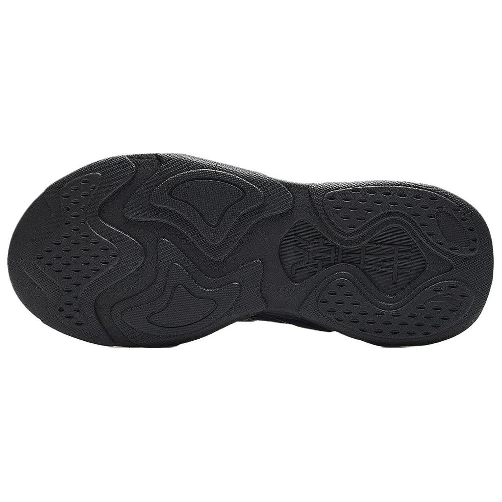 Anta Lifestyle Series Retro Round Toe Shock Absorbing Wear Resistant Lightweight Low Top Dad Shoes Women Sneaker Black 122358840S-2