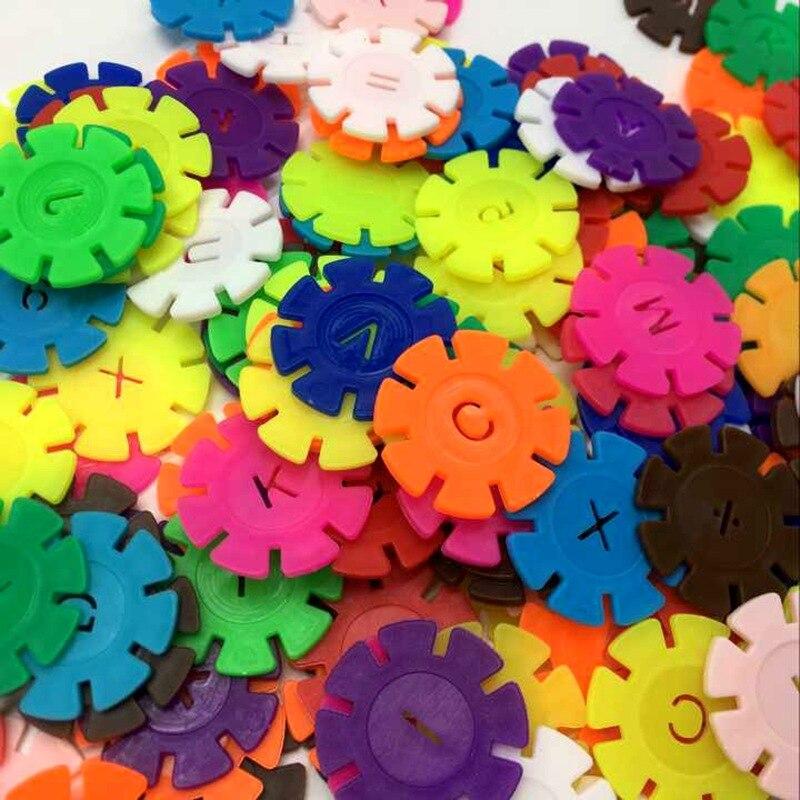 Snowflake Building Block Set 60/100/200pcs Interlocking Plastic Disc Set Early Education Toys for Kids Gifts for Boys and Girls