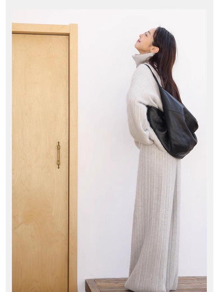 Gemütliches Pullover- & Weitbein-Hosen-Set - Herbst/Winter-Mode