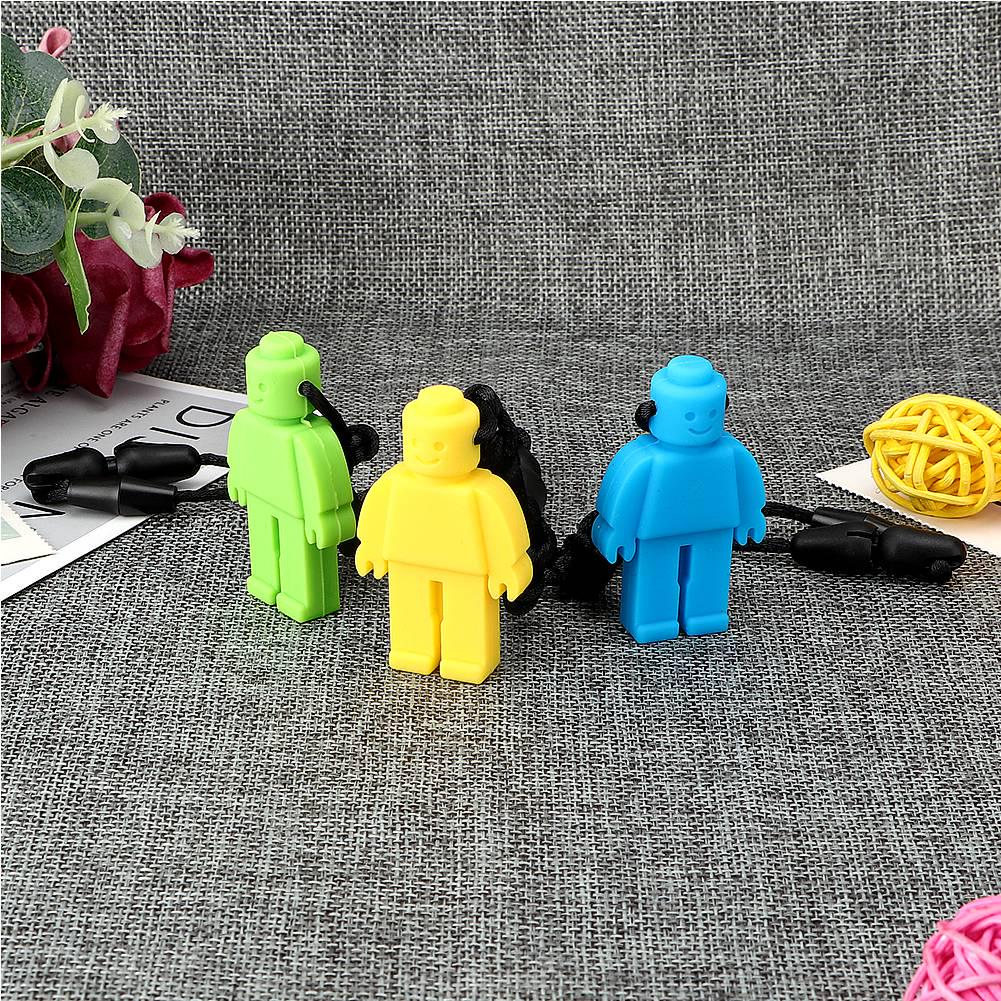 Silikon Oral Sensoriskt Tugghalsband Designat för Tandvård Autism Bitande Blågrön gul