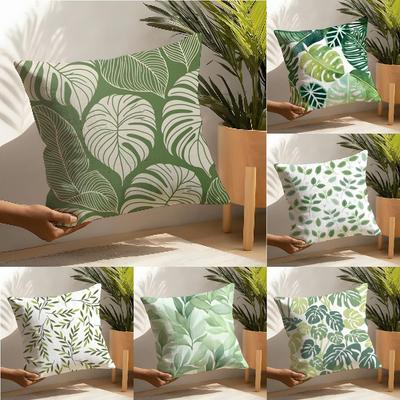 Modern Style Leaf Pillow Case Home Living Room Decoration Linen Pillow Cases Cushion Cover