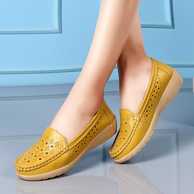 Soft-soled shoes Doudou shoes spring and autumn new mid-heel wedge heel platform hospital nurse shoes