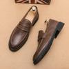 Black Men Loafers Soft Moccasins High Quality Spring Autumn Genuine Leather Shoes Men Business Office Dress Shoes Zapatos