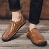 Handmade Genuine Leather Men's Casual Shoes Comfortable And Breathable Moccasins Men Business Flats Shoes