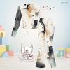 Girls Abstract Printed Round Neck Long Sleeve Top And Flared Pants Two Piece Set