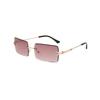 New borderless square fashion sunglasses for travel posing concave lens trendy UV protection