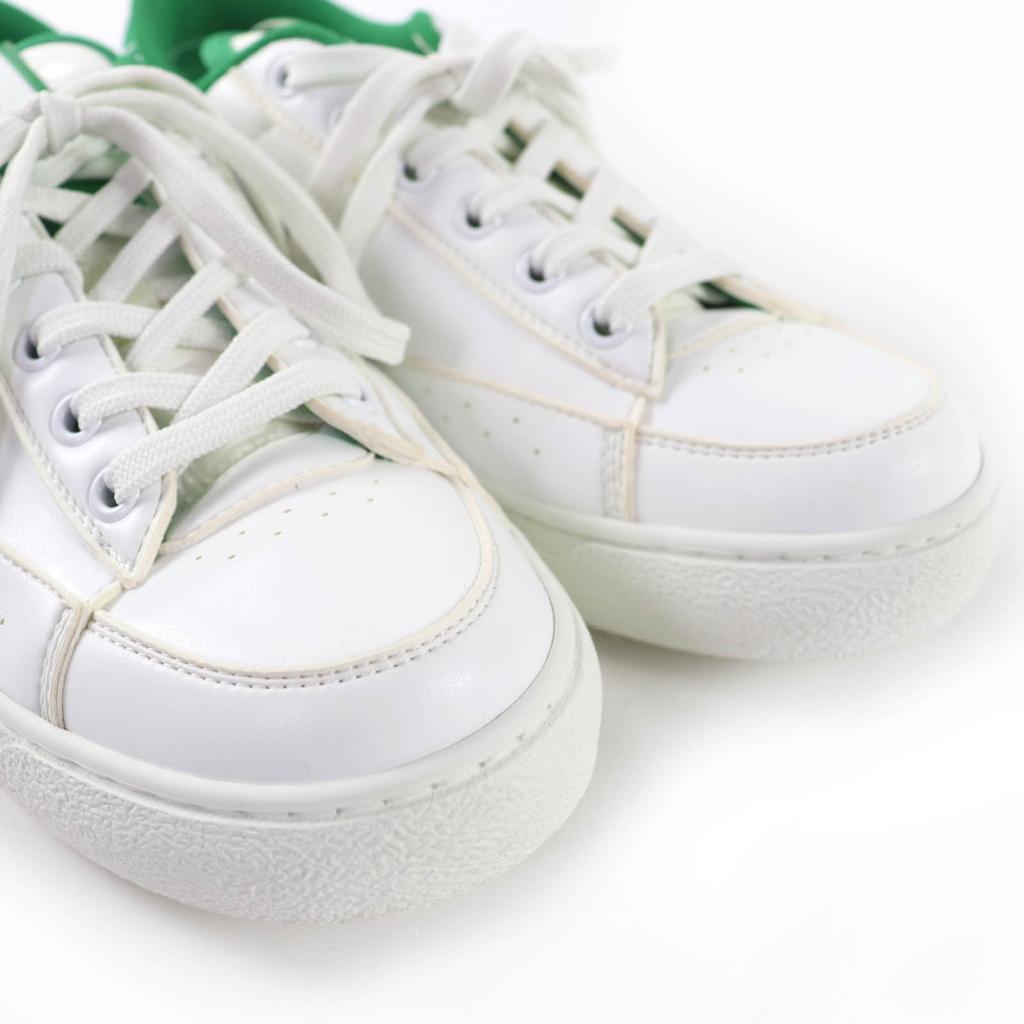 Great LOUIS VUITTON Low cut sneakers LV logo leather white leather Women 37 Used