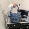 Fashion Vintage Design Women's Crossbody Bag High Quality Denim Fabric Shoulder Bag Large Capacity Tote Bag Lightweight Handbags