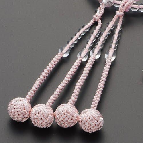 Buddhist Altar Shop Takita Shoten Buddhist Prayer Beads, Shingon Buddhism Formal Prayer Beads [Women's] Genuine Crystal with Cherry Blossom Carving, 8