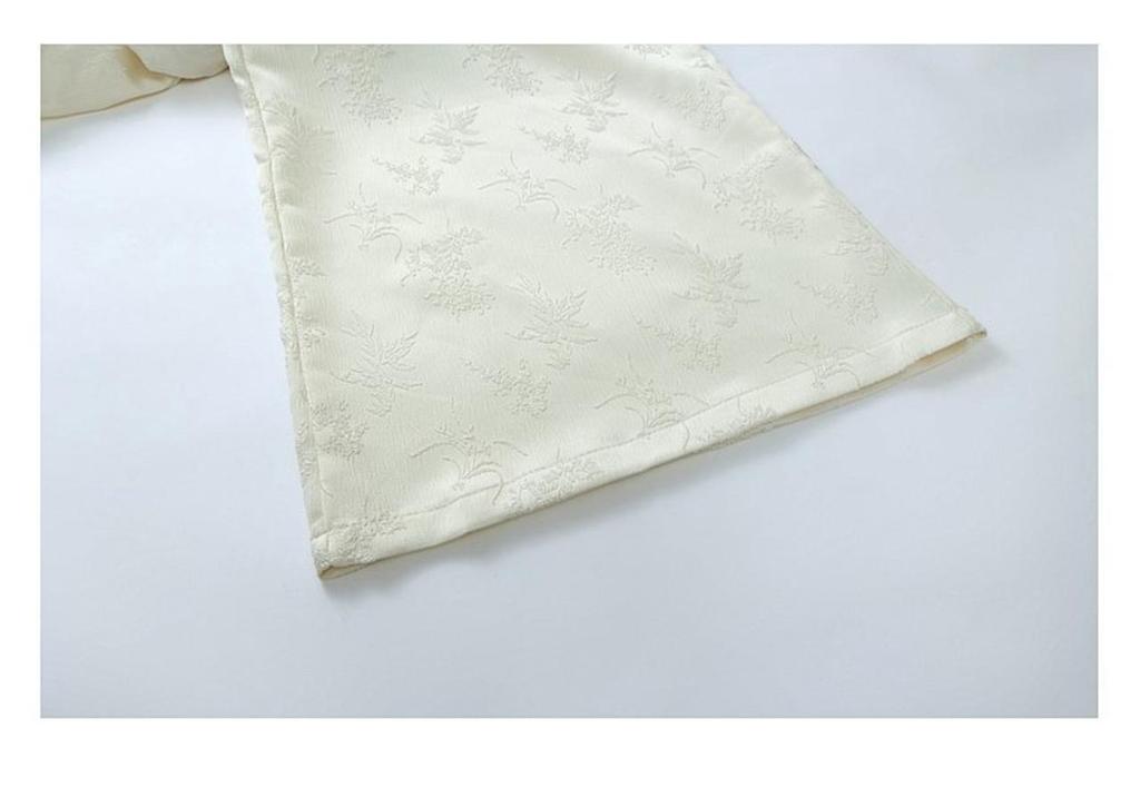 Elegant Retro Jacquard High-Waisted Wide-Leg Pants for Middle-Aged and Elderly Women - Spring & Autumn Casual Style