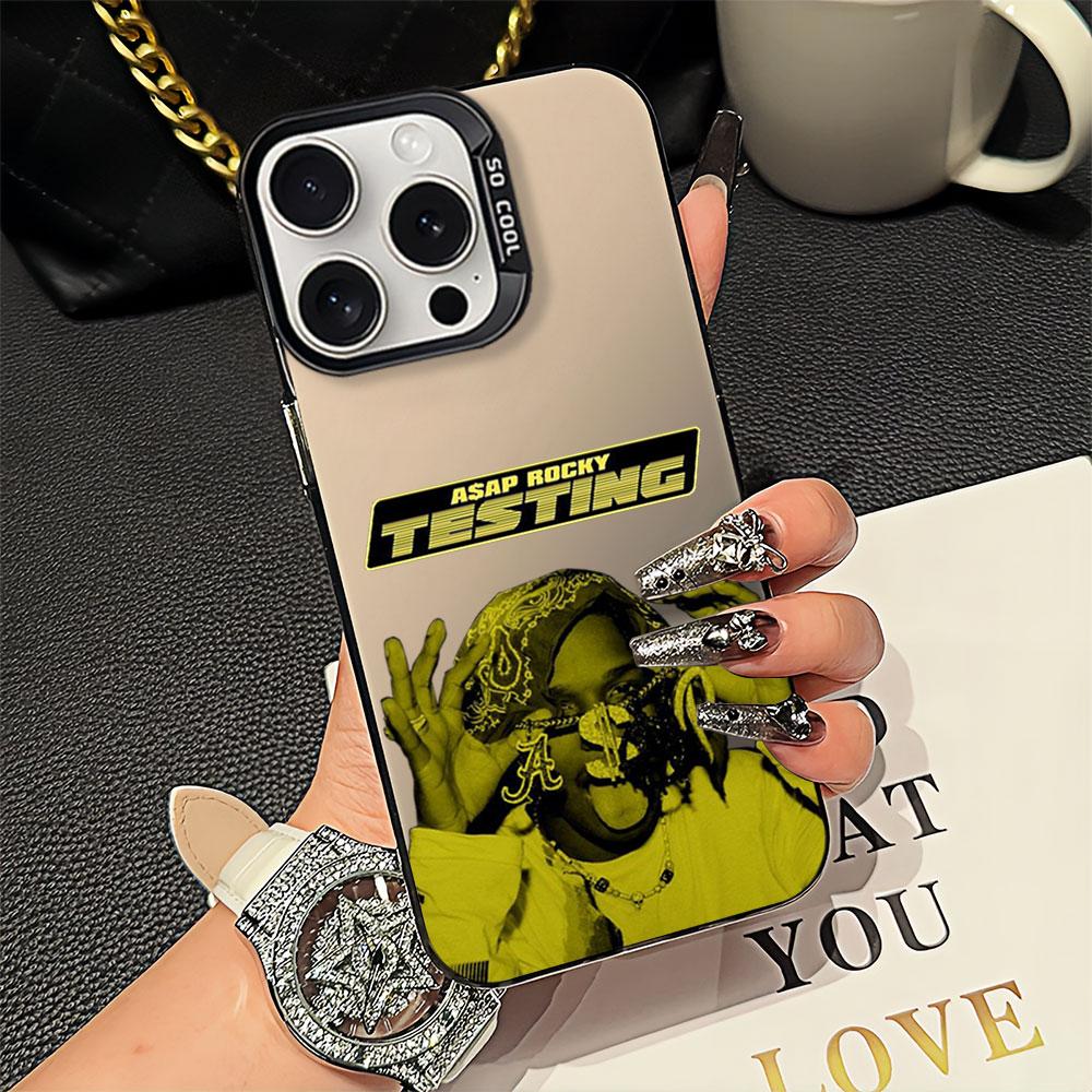 

Лазерный чехол для телефона рэпера ASAP Rocky для iPhone 17 17e 16e 16 15 14 13 12 11 mini Pro Max X XR XSMAX Air Plus Противоударный Матовый iPhone 11 Pro