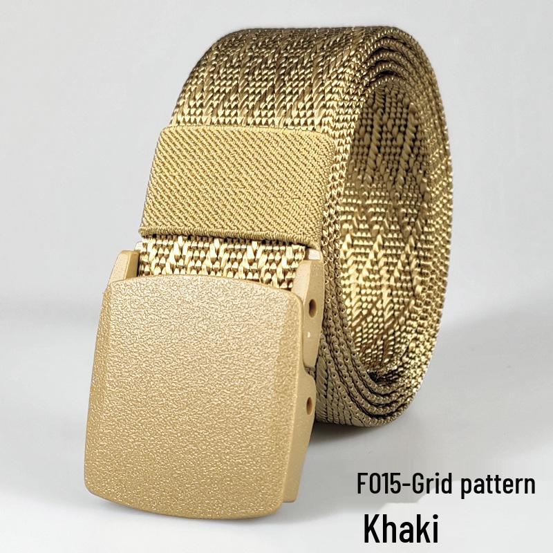 Men's Tactical Nylon Belt, Mesh Pattern, Non-Metal Jacquard, Outdoor Waist Belt In Stock