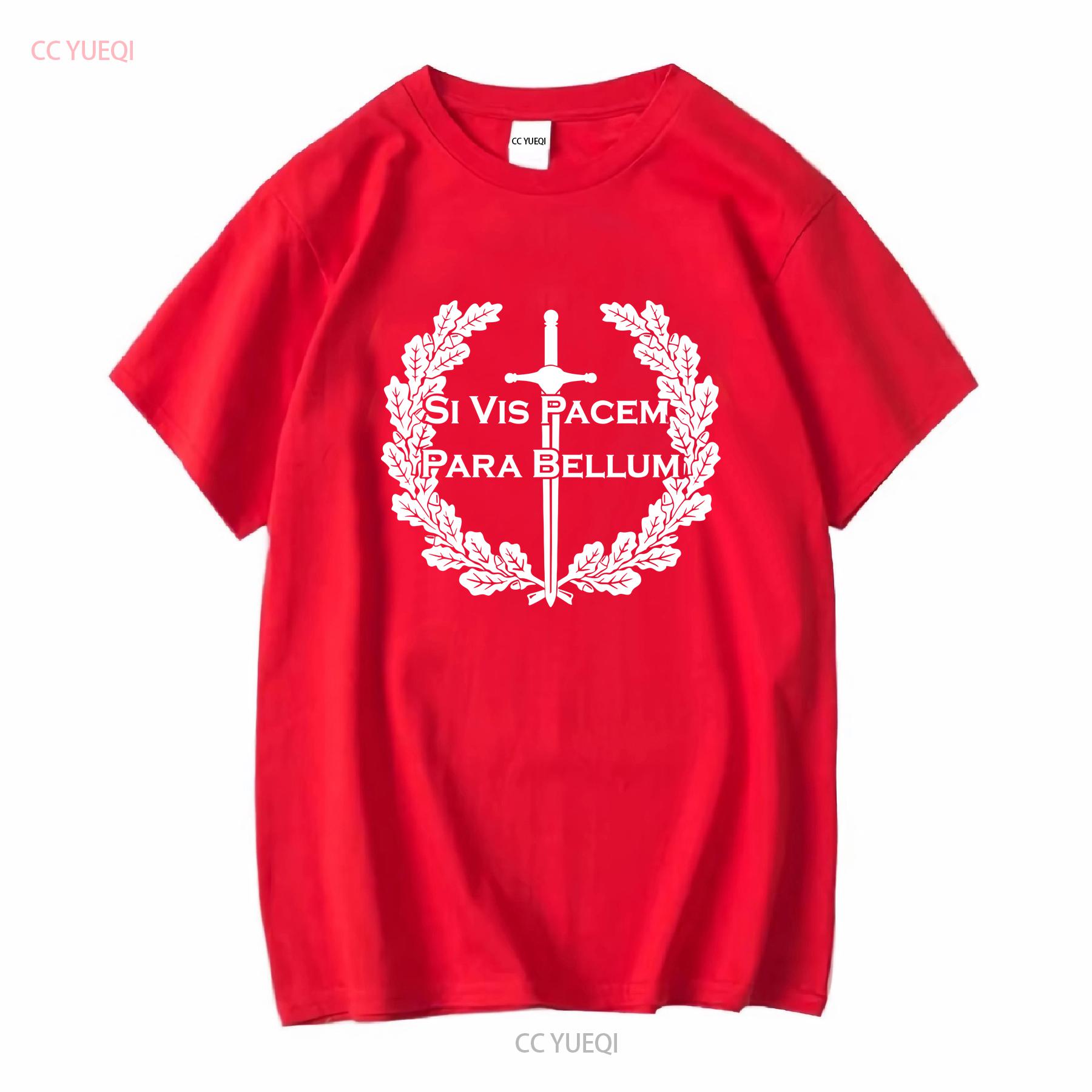 Si Vis Pacem Para Bellum Proverb Sword Oak Leaf Wreath If T Shirt 38365 long or short sleeves vintage Washed graphic Stylish S