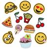 Snack Burger Embroidery Cloth Sticker Cartoon Smiley Face Embroidery Label Lollipop Embroidery Chapter Boy Pizza Patch Sticker