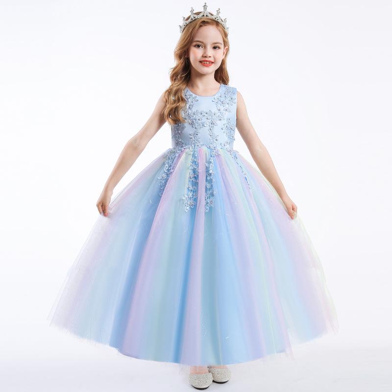CARISA Sleeveless Mesh Performance Princess Dress for Girls