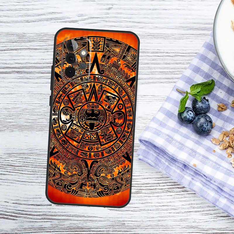 Mayan Calendar Wood Pattern Case For Samsung Galaxy A54 A34 A14 A56 A36 A16 A06 A13 A53 A12 A22 A32 A52 A35 A17 A15 A55