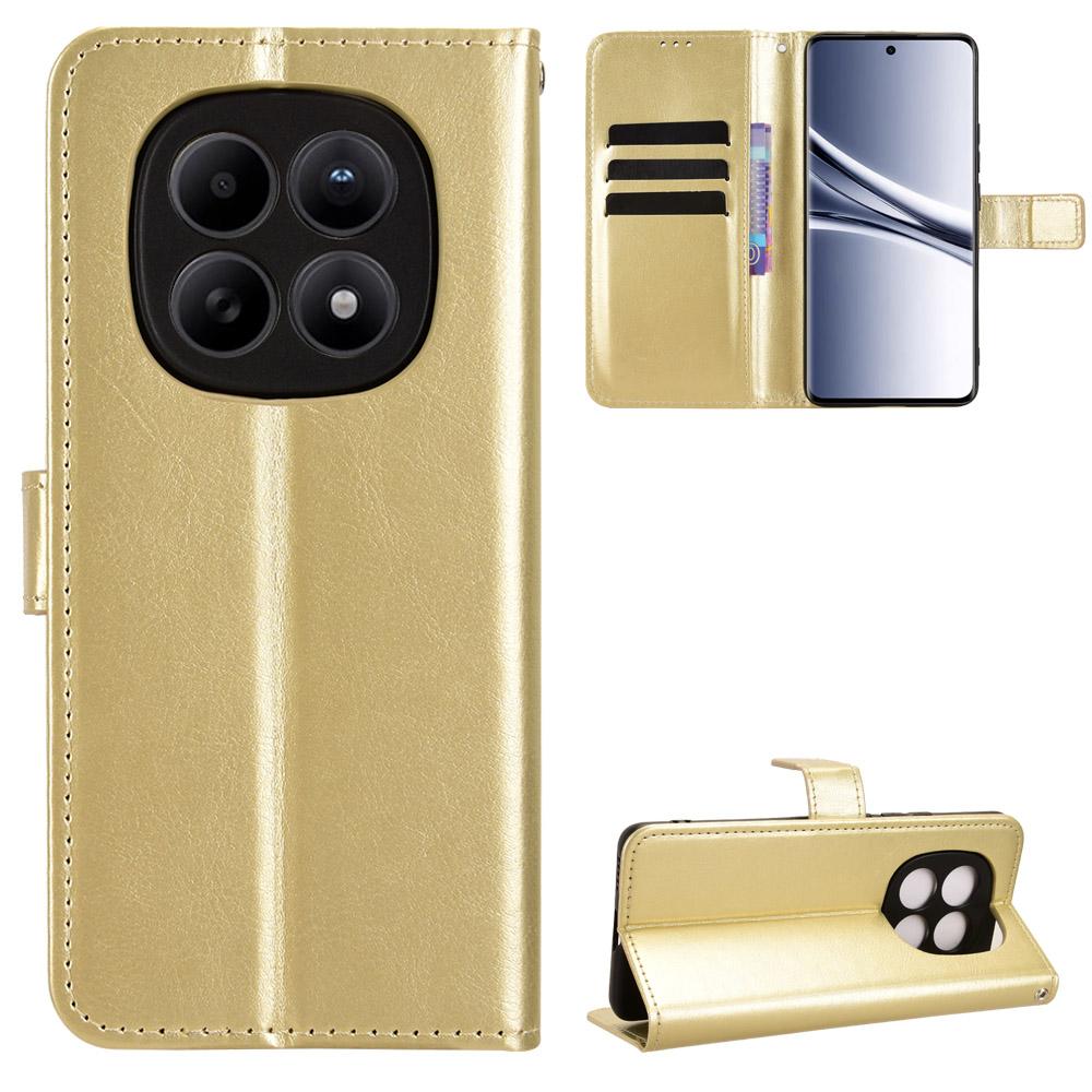 

Flip Cover Compatible for Xiaomi Redmi Note 15 4G Leather Case [Flip Vintage Leather] Shockproof Durable Retro Phone Case for Xiaomi Redmi Note 15 4G золотий