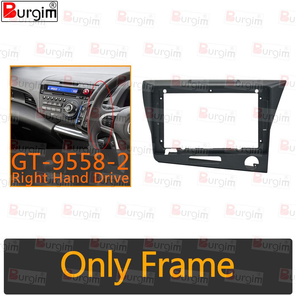 Car Radio Fascia Frame For Honda CR-Z 1 CRZ 2010-2016 9 Inch 2DIN Stereo Panel Wire Harness Connector Power Cord Cable Adapter