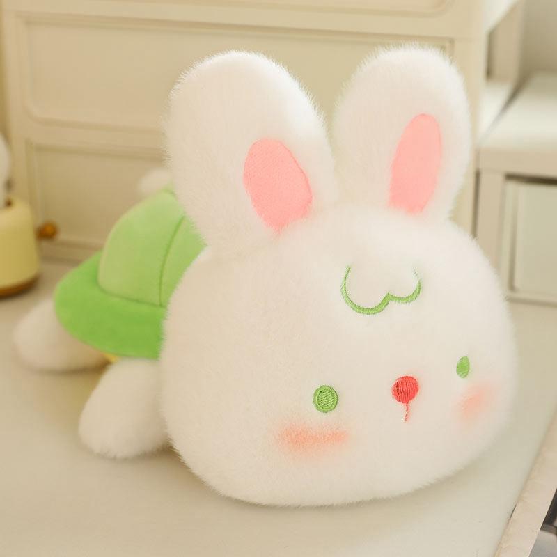 Cartone animato adorabile coniglio tartaruga peluche tira il filo coda scodinzolante peluche portachiavi borsa ciondolo portachiavi auto regalo di compleanno per ragazza