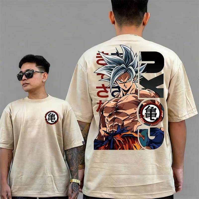 

2026 new Wu Kong Dragon Ball Cartoon Tshirt for both men and women Loose and casual pure cotton Tshirt 4XL