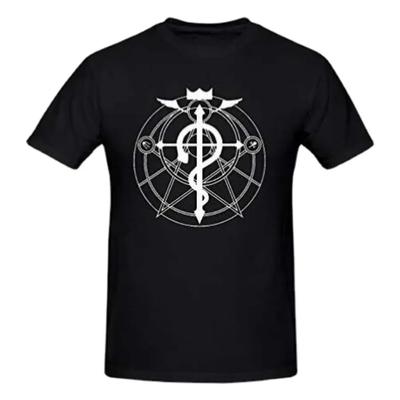 Fullmetal Alchemist Brotherhood Flamel Kreuz T-Shirt Sommer Baumwolle Kurzarm Rundhals Herren T-Shirt Neu S3XL