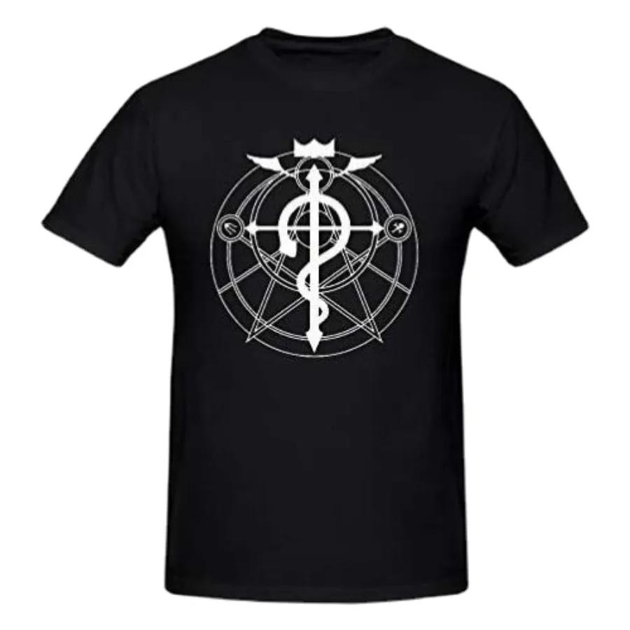 Fullmetal Alchemist Brotherhood Flamel Cross TShirt Summer Cotton Short Sleeve ONeck Mens T Shirt New S3XL