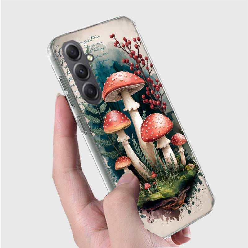 Colorful Mushroom Phone Case for Samsung A16 A26 A36 A56 A17 A37 A57 A07 A06 A02S A03 A04S A05S Galaxy Note 20 10 A50S A71 A51 A