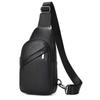 Men's Genuine Leather Crossbody Shoulder Bag - Korean Style Trendy Fashion, Chest Bag Business Top Layer Cowhide