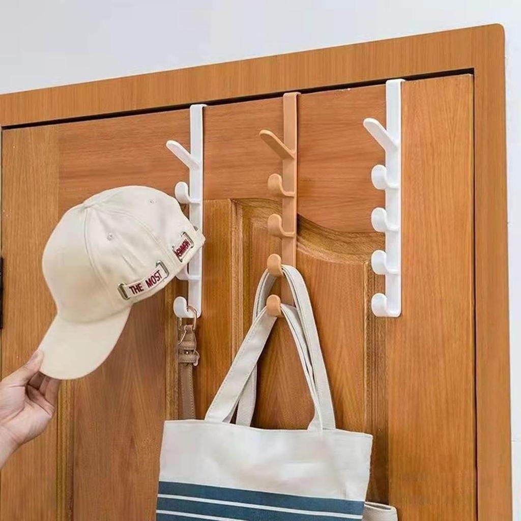 Over The Door Hook Plastics Heavy Duty Over Door Hanger Holder for Coat Robe Clothes Towel Hanging Bathroom Organizer