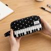 Met Handvat Piano Potloodtasje Kant Pen Tas Kawaii Stippen Potloodtasje Bureau Opberging