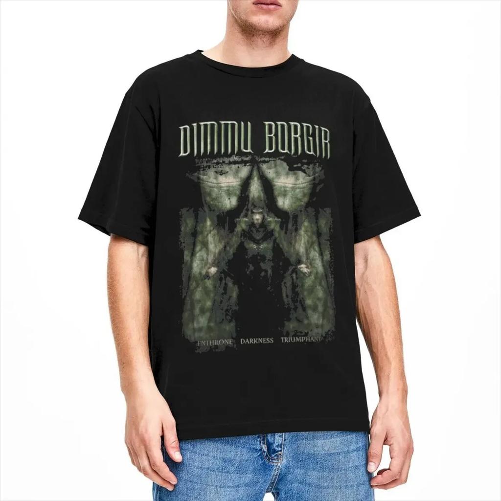 Bandshirt Dimmu Borgir Herren Damen Enthrone Darkness Triumphant Cool Reines Baumwoll-T-Shirt Rundhals Kurzarm Kleidung