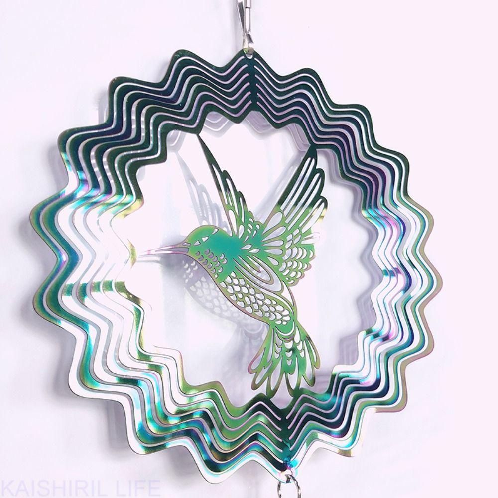 3D Sun Catcher Stainless Steel Metal Stained Glass Pendant  Garden Decoration