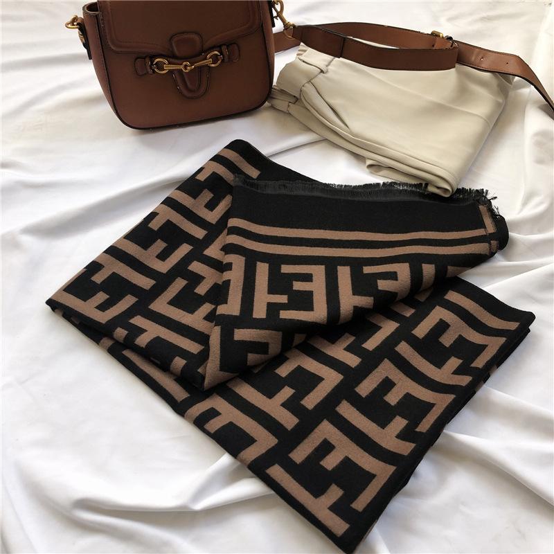 Autumn and Winter New Imitation Cashmere Scarf, Thickened Warm Shawl Micro-business