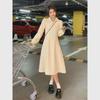 Women's Plus Size Waffle Knit Slimming Long Sleeve Dress for Autumn and Winter