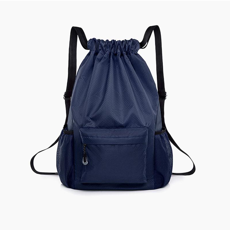 

Водонепроницаемый мешок на шнурке, сумка-шоппер на шнурке, спортивная сумка для баскетбола, простой рюкзак темно-синий