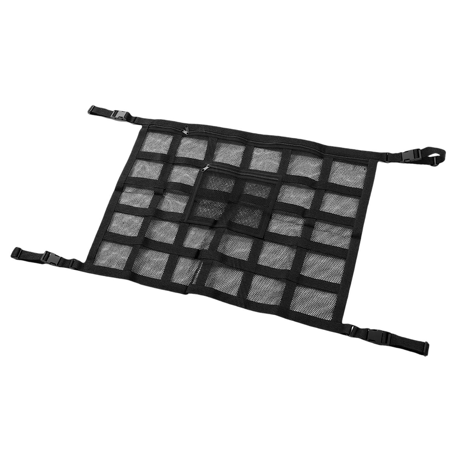 Car Ceiling Cargo Net Pocket Double Layer Breathable Vehicle Roof Storage Mesh Organizer for Road Trip