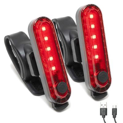 Fahrrad-Rücklicht von USB-Fahrradlicht mit 4 Beleuchtungsmodi für verbesserte Sicherheit bei Nachtfahrten (Satz 2) Laden/Wasserdicht [demi-to]