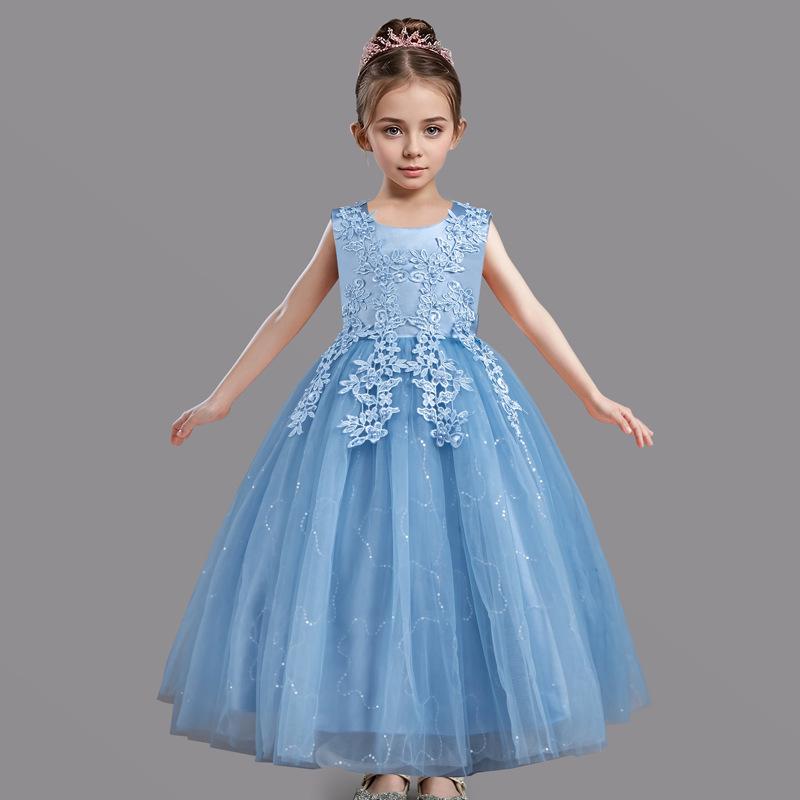 Girls' Puffy Princess Dress: Summer Flower Girl Gown for Weddings, Birthdays, and Performances