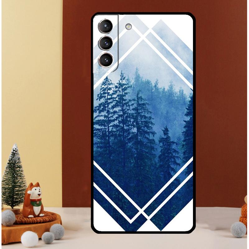 Forest Geometry Wood Nature Case For Samsung Galaxy S25 S26 Ultra S21 S22 S20 S23 S24 Ultra S10 Plus S25 FE Cover Funda