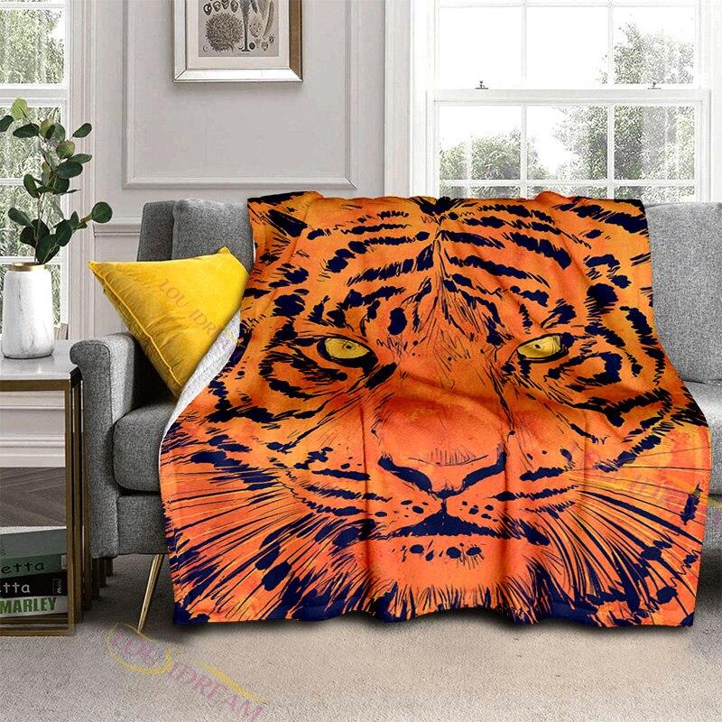 Galaxy Animal Tiger Print Fluffy Blanket Home Decoration Suitable for Living Room Bedroom Office Office Travel Blanket