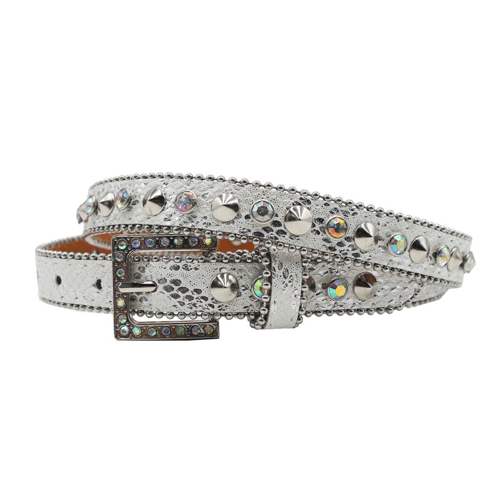 High-end 2.3 Wide Rhinestone Belt Women's Rhinestone Belt European and American Style Belt Belt Denim Style Belt